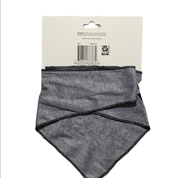 Dog Bandanna Trouble Maker Adjustable Tie On Gray Black Graphic Large X Large - Picture 3 of 10